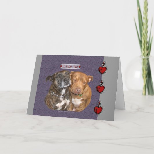 私は寄添うStaffys愛します カード (正面)