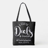 私は密接な取引のヒール実在不動産エージェント女の子のボス トートバッグ (裏面)