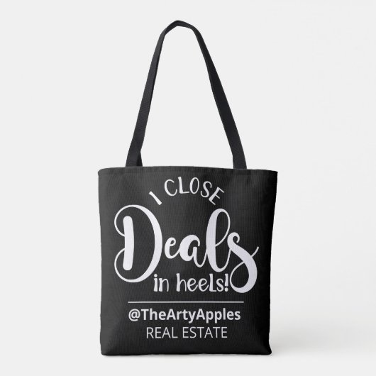 私は密接な取引のヒール実在不動産エージェント女の子のボス トートバッグ (裏面)