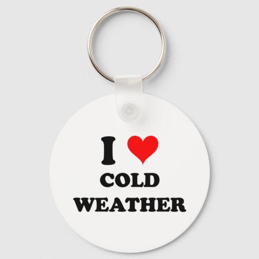 私は寒い天気が大好き キーホルダー (正面)