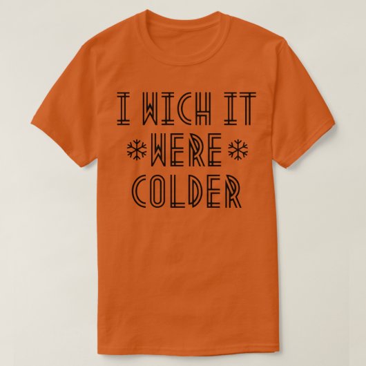 私は寒かった Tシャツ (デザイン正面)