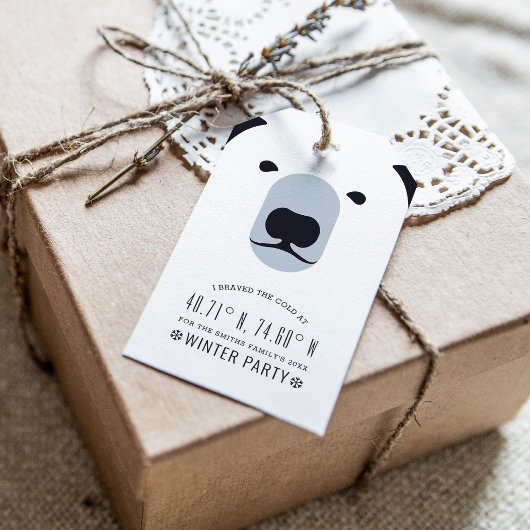 私は寒さに勇敢パーティー! |おもしろい | ギフトタグ