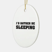 私は寝たい セラミックオーナメント (左)