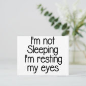 私は寝ていないおもしろい ポストカード (スタンド正面)
