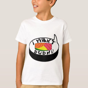 私は寿司がほしいと思います Tシャツ