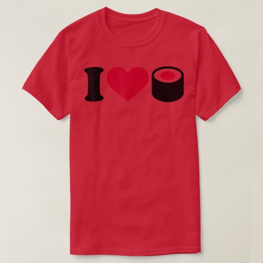 私は寿司が大好きだ Tシャツ (デザイン正面)
