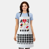 私は寿司が大好き エプロン (着用した状態)