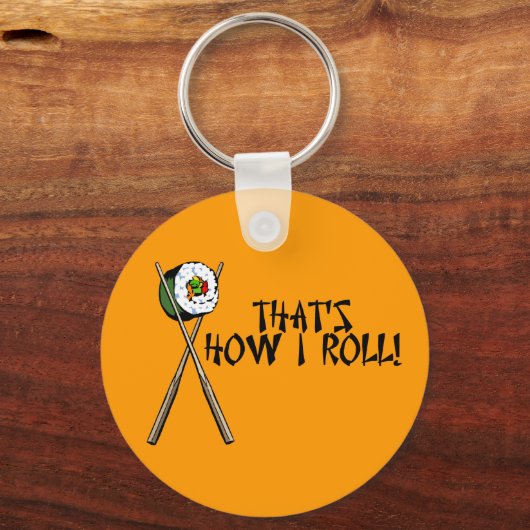 私は寿司が大好き! キーホルダー (正面)