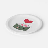 私は寿司が大好き ペーパープレート (アングル)