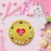 私は寿司が大好き ペーパープレート (パーティー)