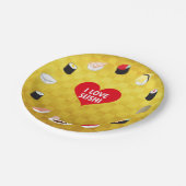 私は寿司が大好き ペーパープレート (アングル)