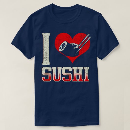 私は寿司が大好き Tシャツ (デザイン正面)