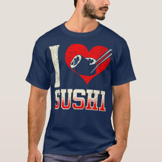 私は寿司が大好き Tシャツ