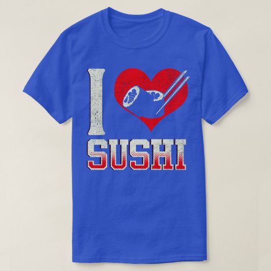 私は寿司が大好き Tシャツ (デザイン正面)