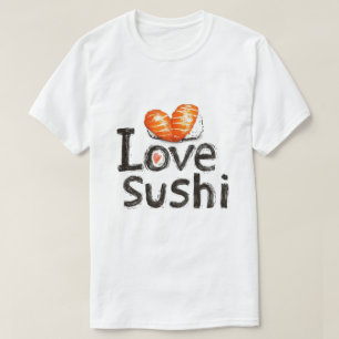 私は寿司が大好き Tシャツ
