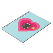 私は寿司のかわいいの寿司ロールを愛します ノートブック (左側)