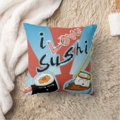 私は寿司の漫画の寿司を愛します クッション (ブランケット)
