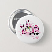 私は寿司を愛します 缶バッジ (正面&裏面)