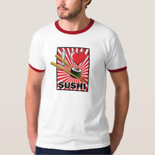 私は寿司を愛します! Tシャツ