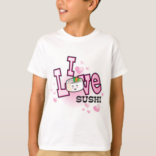 私は寿司を愛します Tシャツ