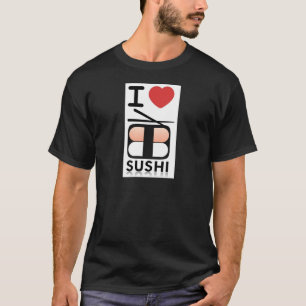 私は寿司を愛します Tシャツ