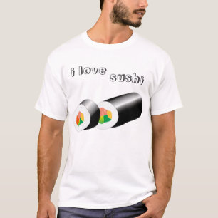 私は寿司を愛します Tシャツ