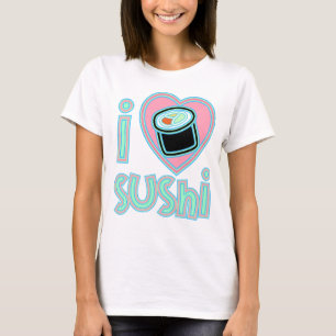私は寿司を愛します Tシャツ