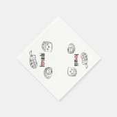 私は寿司ナプキンが大好き スタンダードカクテルナプキン (角)