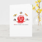 私は寿司5x7よりもっと"愛カード愛します カード (黄色い花)