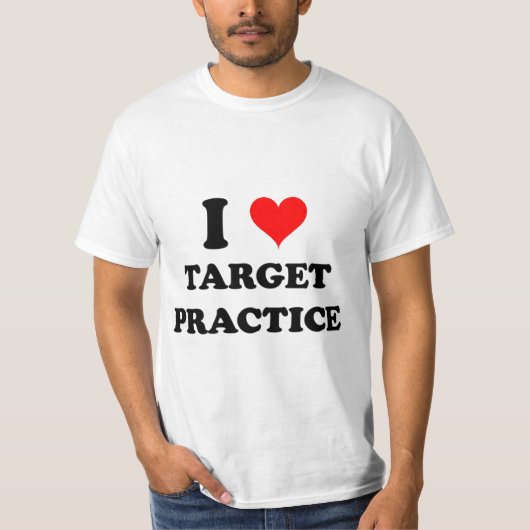 私は射撃演習を愛します Tシャツ (正面)