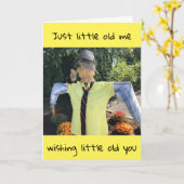 私は小さい歳を願う幸せあなた**70th** カード (黄色い花)