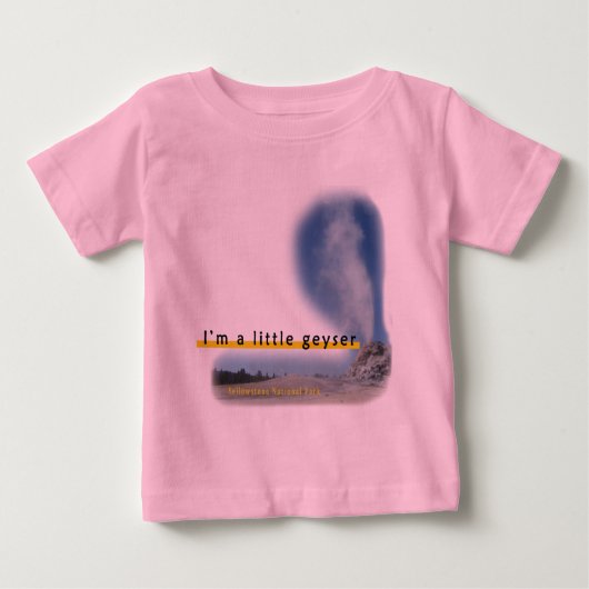 私は小さい間欠泉のTシャツです ベビーTシャツ (正面)