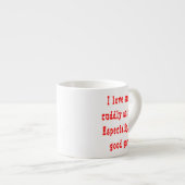 私は小さくて可愛い動物が肉汁の多い赤で好きだ エスプレッソカップ (正面右)