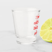 私は小さくて可愛い動物が肉汁の多い赤で好きだ ショットグラス (左)