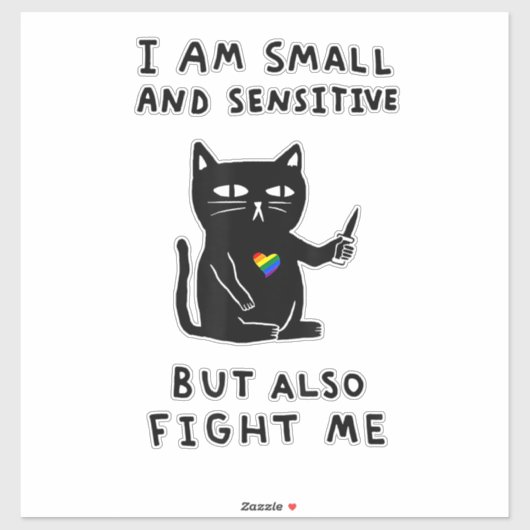 私は小さくて繊細だが、猫に対しても戦う シール (シート)