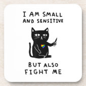 私は小さくて繊細で、猫と戦う コースター (正面)