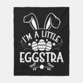 私は小さなエグストラおもしろいウサギ復活祭バニー フリースブランケット (正面)