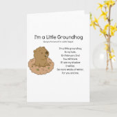 私は小さなグラウンドホッグです カード (黄色い花)