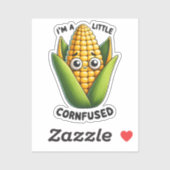 私は小さなコーンフュードおもしろいのプリン シール (シート)