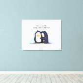 私は小さなペンギンが好き – キャンバスプリントプリント キャンバスプリント (インサイチュ (ウッドフロア))