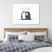 私は小さなペンギンが好き – キャンバスプリントプリント キャンバスプリント (インサイチュ (寝室))