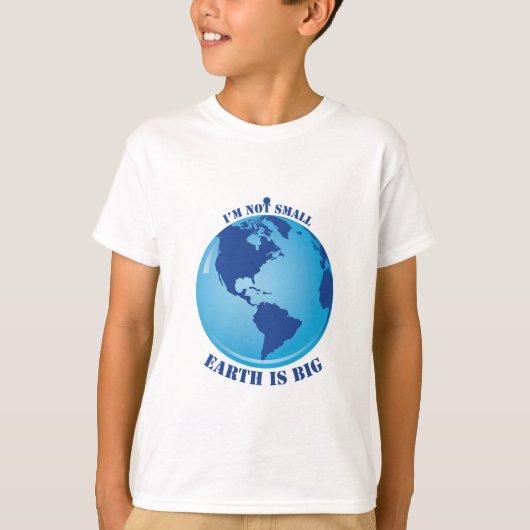 私は小さな地球ではない大きなtシャツ子供へ tシャツ (正面)