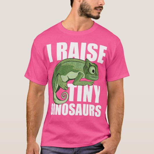 私は小さな恐竜のカメレオンを育おもしろいてる Tシャツ (正面)