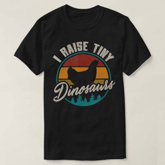 私は小さな恐竜のチキンおもしろい恋人を育てる農家 Tシャツ (デザイン正面)
