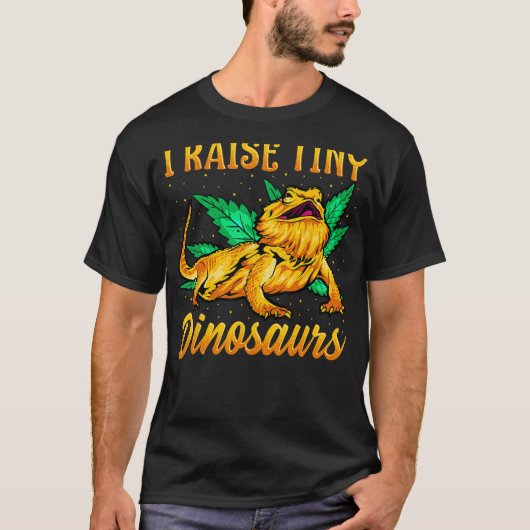 私は小さな恐竜の髭を持ったドラゴンシャツを育てるママ・ダ Tシャツ (正面)