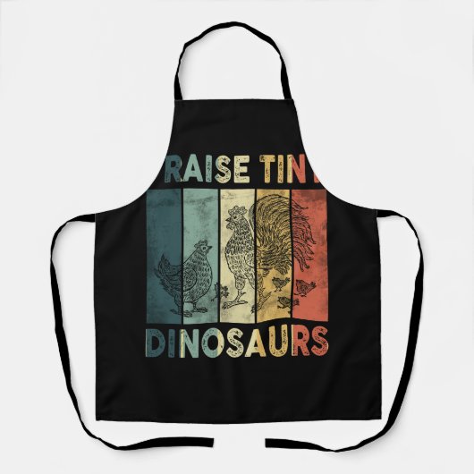 私は小さな恐竜の鶏の鶏鶏を鶏肉として育てる エプロン (正面)