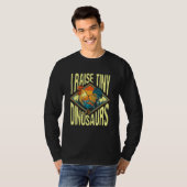 私は小さな恐竜の鶏を育てるパパマママレディ Tシャツ (正面フル)