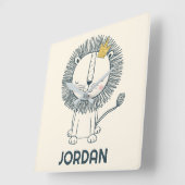 私は小さな王だ スクエア壁時計 (傾斜)