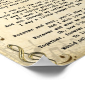 私は小さな祈りの言葉ソング歌詞ウォールアートプリントと言う ポスター (角)