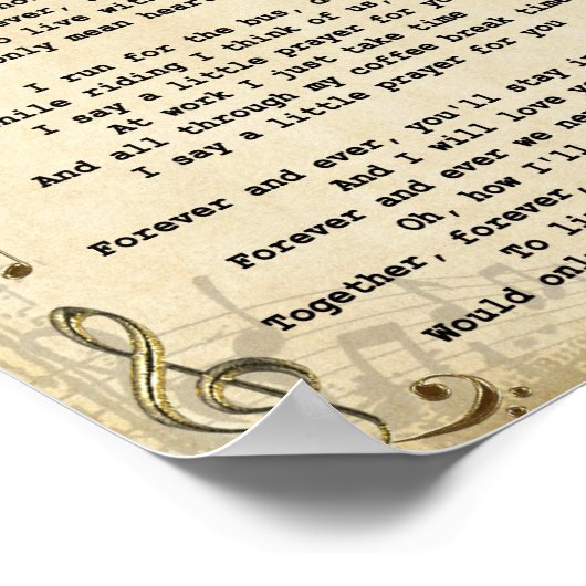 私は小さな祈りの言葉ソング歌詞ウォールアートプリントと言う ポスター (角)